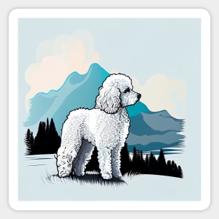 Make a Difference with the Poodle Mountain Design Sticker